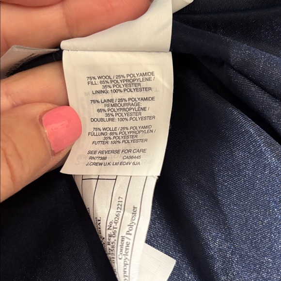 J. Crew Blue Lady Day Coat 6P - Picture 8 of 11